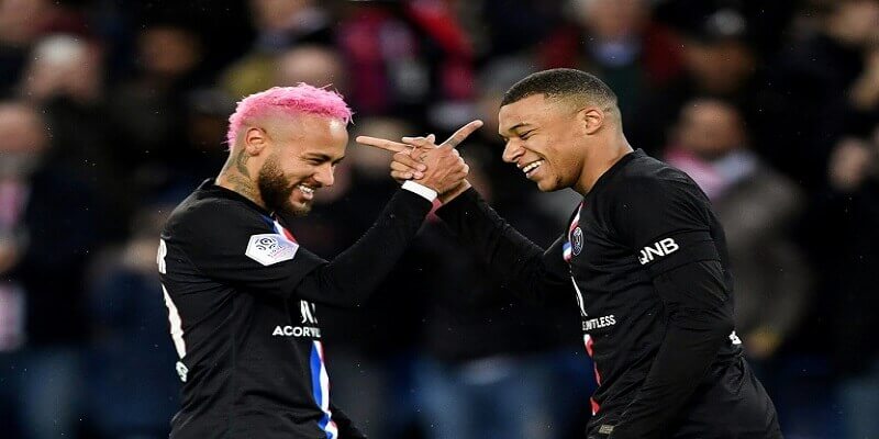 Neymar and Kylian Mbappe
